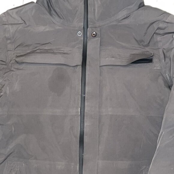 𝅺m0851 Gray down filled zip up hooded jacket size XS - Picture 9 of 11